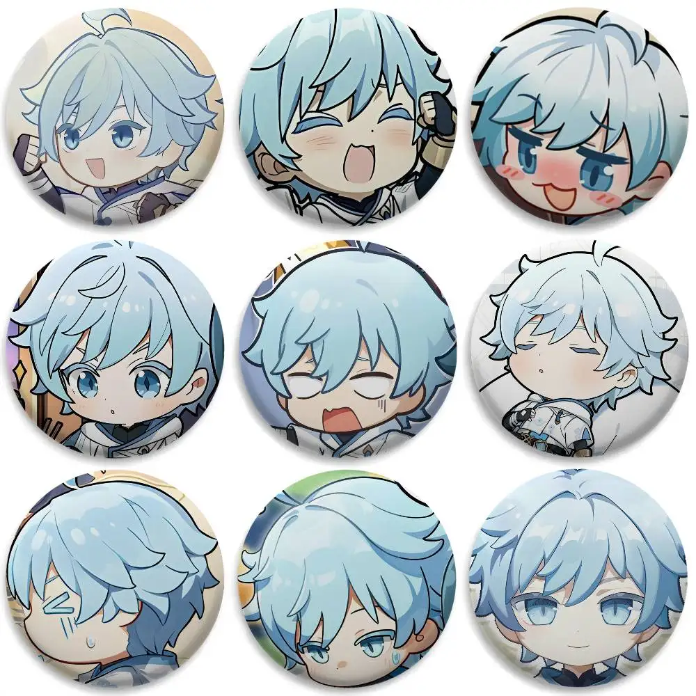 

Chongyun Cute Genshin Impact Badges Round Exquisite Badge Brooches Creative Pins For Clothes Hat Backpack Gift Accessories