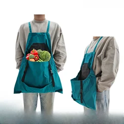 Outdoor Picking Apron Large Pocket Gardening Fruit and Vegetable Storage Bag Backpack Style Apron Vegetable Garden Foraging Bag