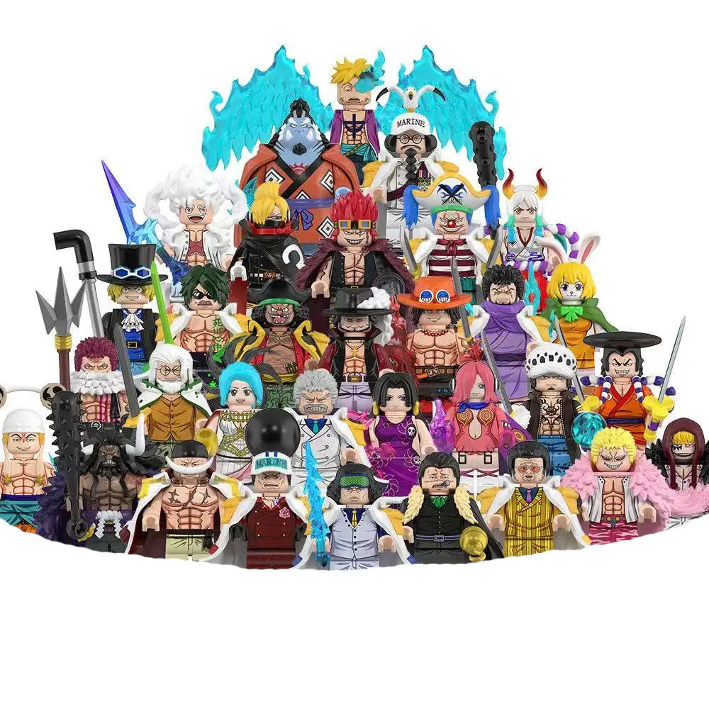 Image of 72-teiliges Neues Modell Luffy Zoro Nami Sanji Chopper Bausteine Mini-Actionfiguren Zubehör Weihnachtsgeschenke für Kinder