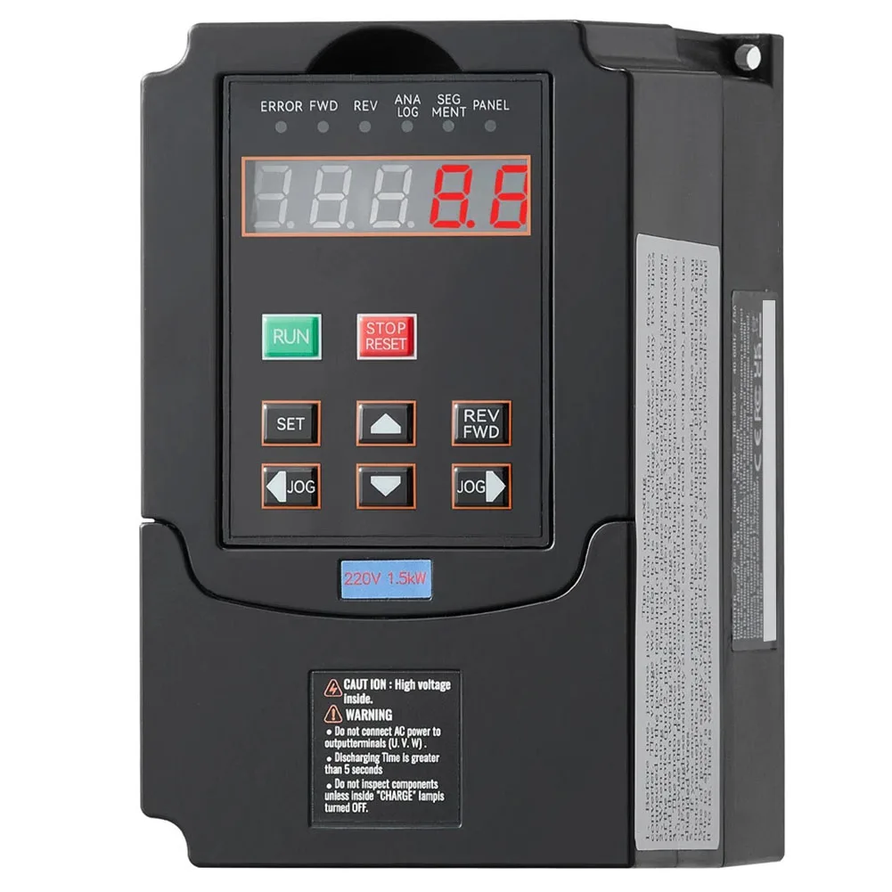 Variador de Frecuencia Variable (VFD) A2-8015 2HP 1.5KW 220V Monofásico o Trifásico, Convierte 0-400Hz, Inversor de Frecuencia para Routers CNC, Compresores