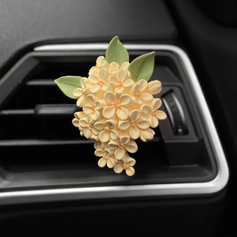 Cute Flower Aromatherapy Wax Gypsum Silicone Mold 3D Flowers Plaster Ornament Molds For Car Decoration Resin Crafts Mould