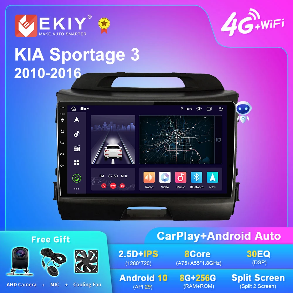 

Автомагнитола EKIY X7 Android 10.0 для KIA Sportage 3 2010-2016 Carplay мультимедийный плеер GPS система 2din магнитофон головное устройство