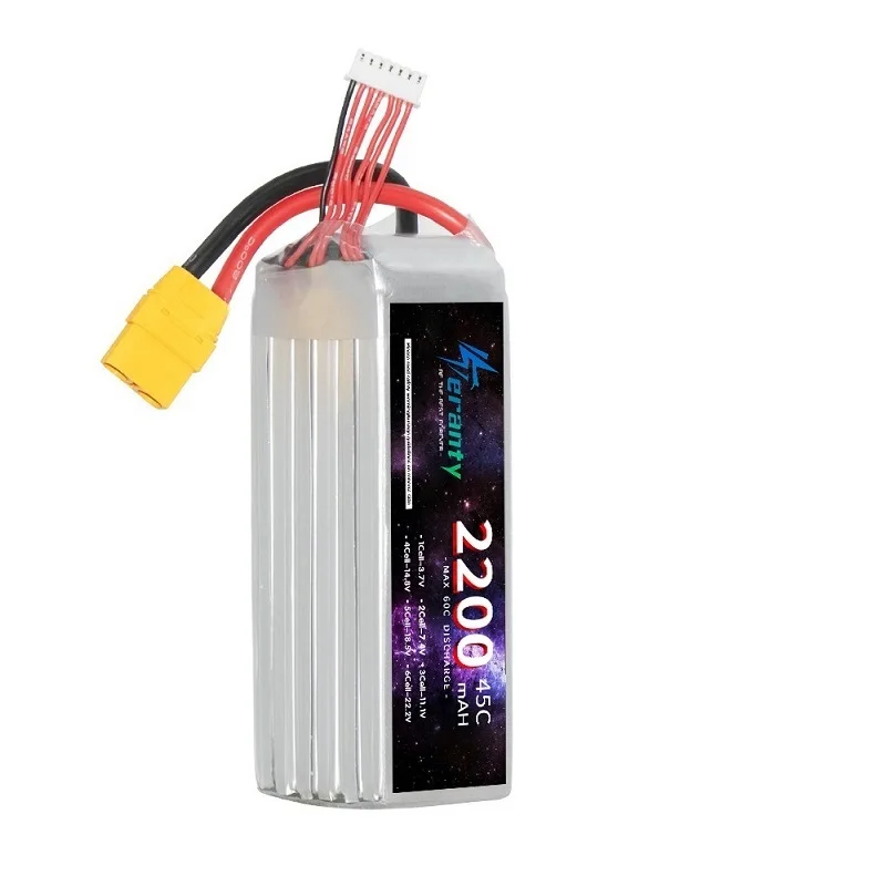 TERANTY 6S LIPO batteria 22.2V RC Lipo 1500mah 1800mah 2200mah 2700mah 3000mah XT60 T XT90 spina 45C per RC auto barca elicottero