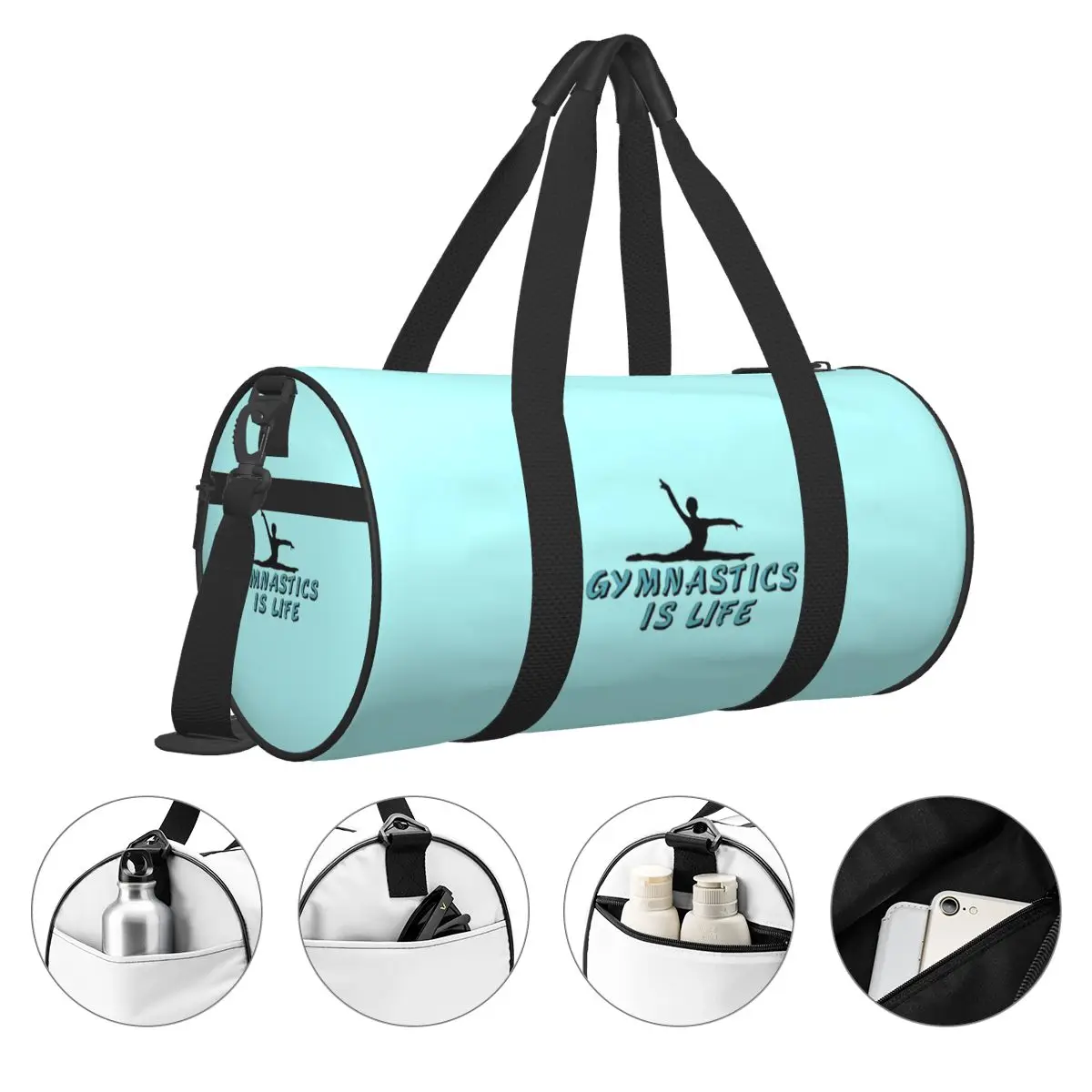 Gymnastics Is Life Sport Bags Girl Cool Sport Large Capacity Gym Bag Weekend Men Custom Handbag Training Graphic Fitness Bag