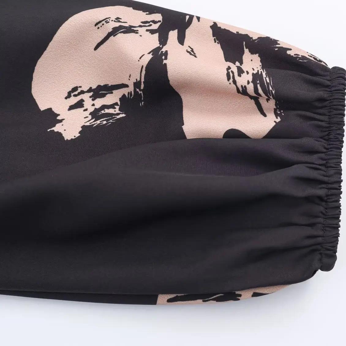 تنورة KASLEAD Faionable بتصميم بسيط مطبوعة غير متماثلة طويلة Sve Dr Street Sle من ألياف البوليستر للنساء #4