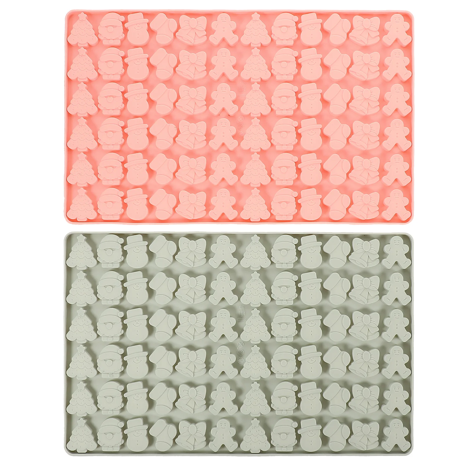 

2Pcs 72Cavity Christmas Silicone Cake Mold DIY Dog Treats Baking Molds Flexible Nonstick Kitchen Tool