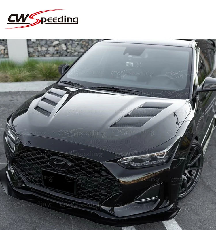 

CARBON FIBER ENGINE HOOD BONNET for 2019-2021 HYUNDAI VELOSTER Norsen