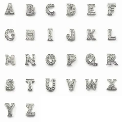 26Pcs/Lot Crystal Cute Mini English Alphabet Floating Chrams кулон Inside  Memory Living  Relicario Pendant Jewelry Wholesale