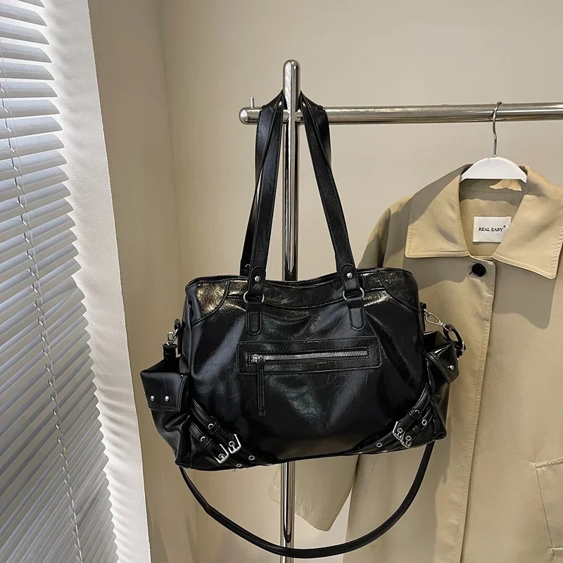 

Soft Interior Compartment Shoulder Bags 2025 High Quality Contrasting Colors Bags for Women Fashion Zipper Pu Women's Handbags