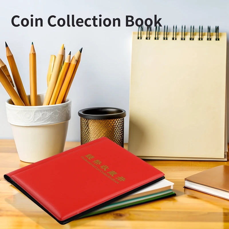 Collection book for Coin Album of Pieces Portable Storage Pouch of Coins 120 pieces of Frame-SPMI