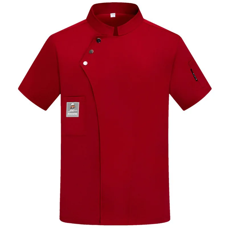 Uniformes de M-4Xl para hombre, camisa de cocinero, blusa de restaurante, chaqueta de cocina, ropa de trabajo de panadería, uniforme transpirable, abrigo de Chef de camarera