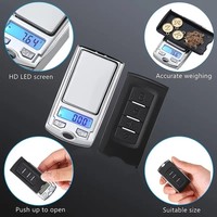 Mini Electronic Digital Pocket Scale 200g 0.01g Mini Key Style Portable Precision Weighing LCD Backlit Display For Jewelry Gold