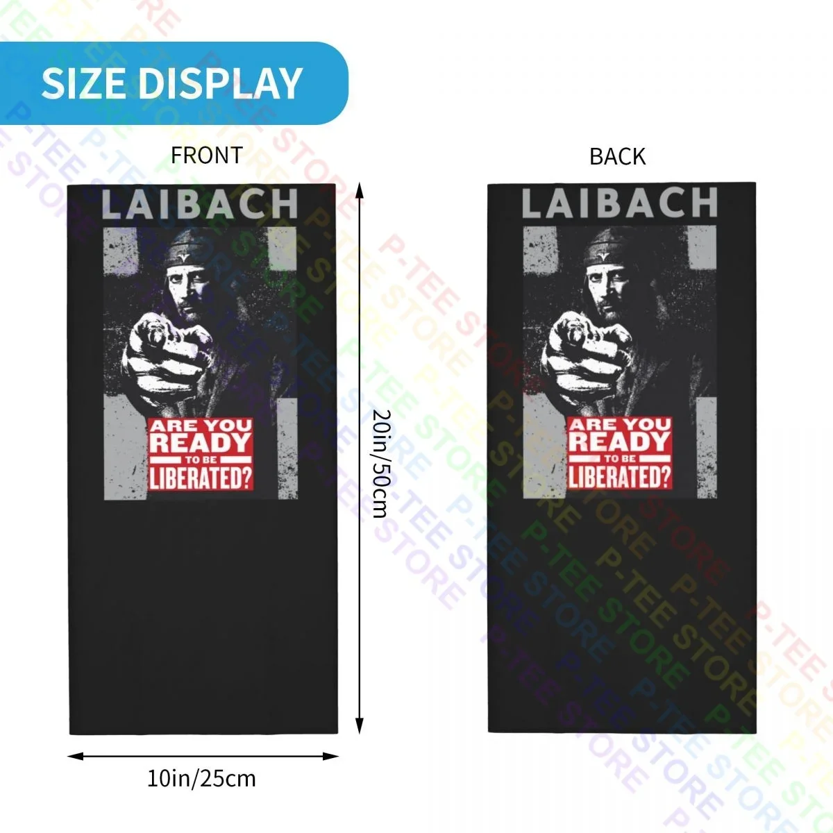 Laibach Liberated Laibach Art Laibach Nsk Liberation Day Neck Gaiter Bandana bufanda máscara facial media máscara