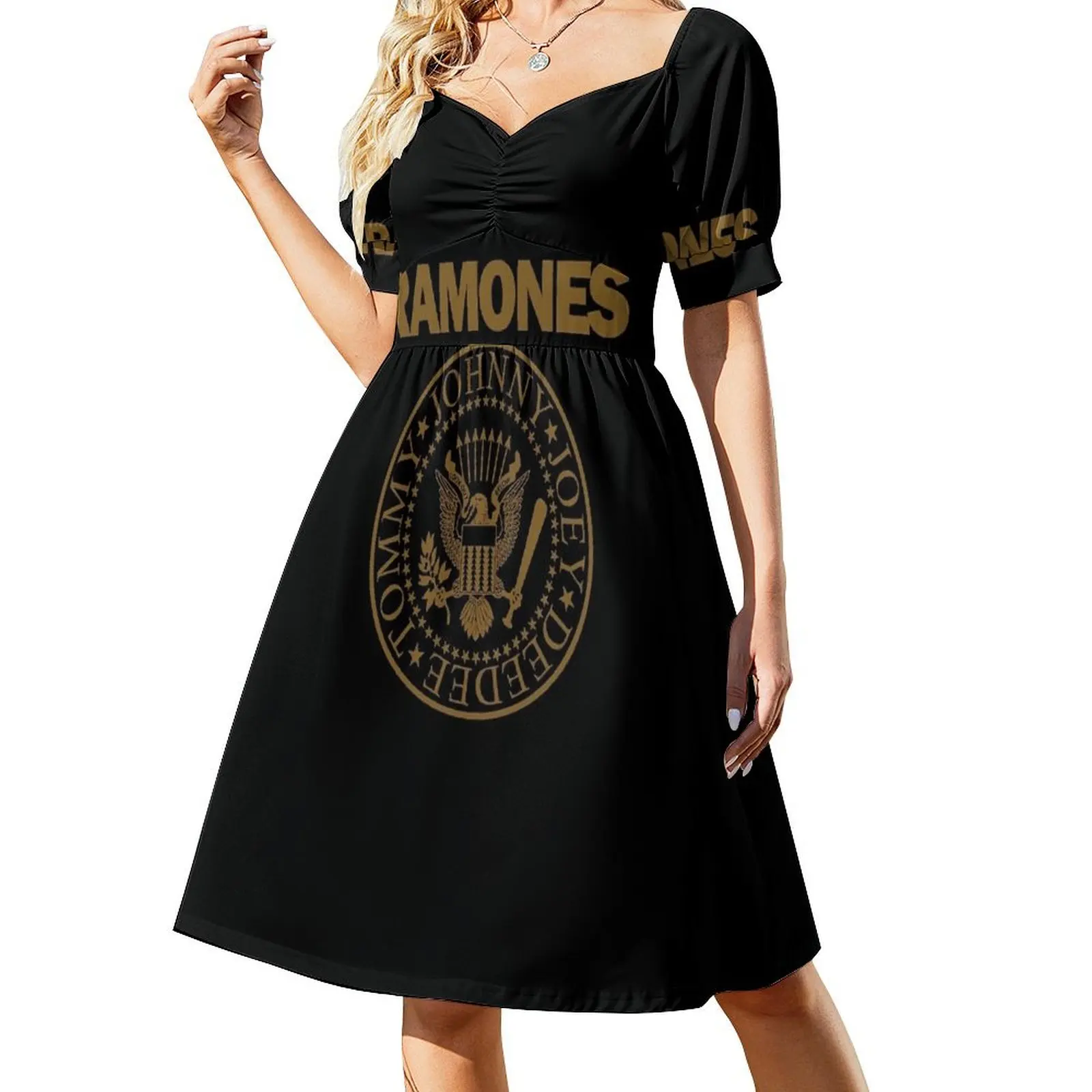 

Best Sale Golden Ramons Short Sleeved Dress elegant dress dresses for women Women's dresses Dress