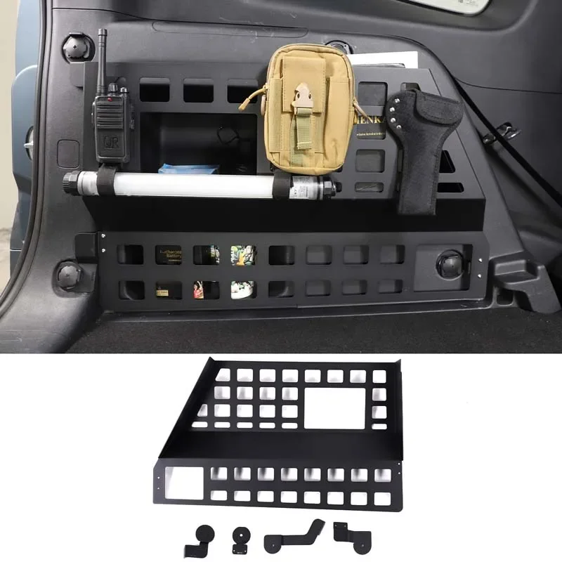For CHANGAN Deepal G318 2024-2025+ Aluminum alloy black car trunk side tool storage baffle car interior modification accessories