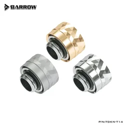 BARROW 12PCS Hard Tube hand Fittings Rigid Tubes Quick Tightening Adapter Diamond G1/4