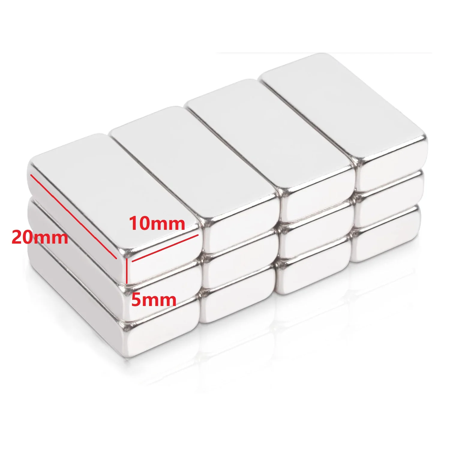 ﻿   แม่เหล็กสี่เหลี่ยมขนาดเล็ก 20 x 10 x 5 มม. จำนวน 5/10/25/30/40/50 ชิ้น สำหรับไวท์บอร์ด, งาน DIY, ตู้, ห้องสมุดเครื่องมือ, ตู้เก็บของ