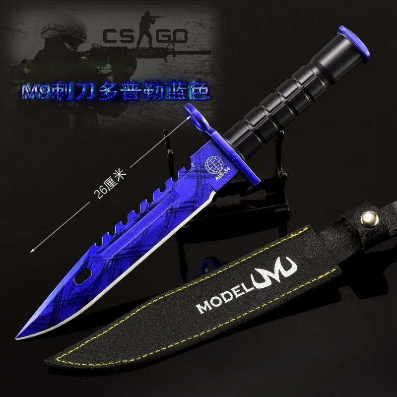 CSGO 真新しいサファイアドップラー M9 ゲーム周辺機器 26 センチメートルクールな金属武器剣 Accessorie 装飾コレクションおもちゃギフト男の子