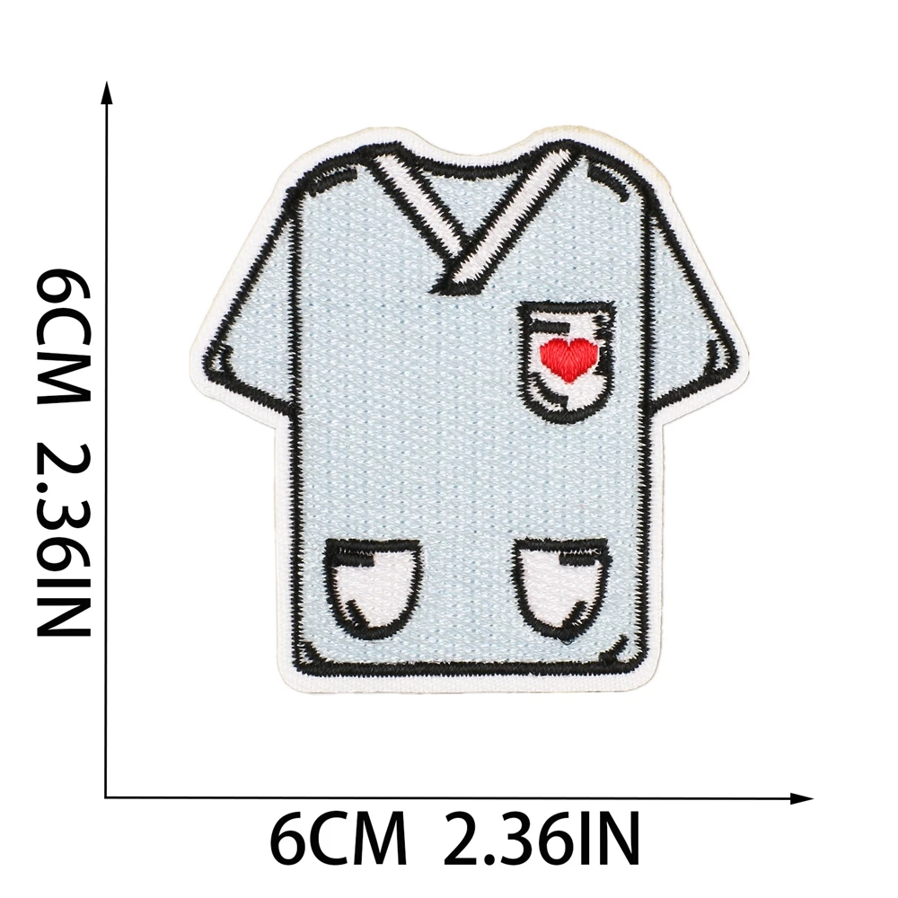 Hot 1pcs Patch Medical Hospital Stickers Iron On Patches for Clothing Sewing Embroidery Fusible Applique Badge Decoration Stripe