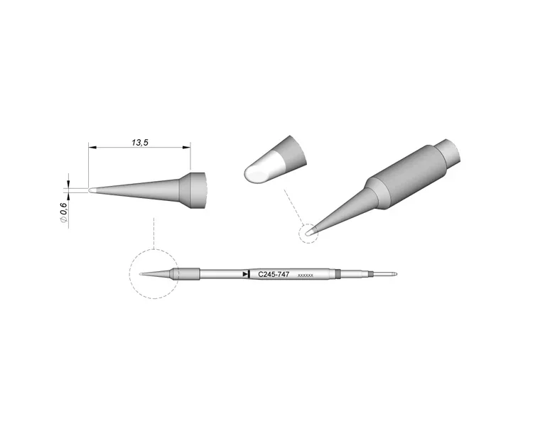 Puntas de soldador C245-951 C245-405, adaptador reemplazable especializado para JBC, mango de C245-845, serie C245