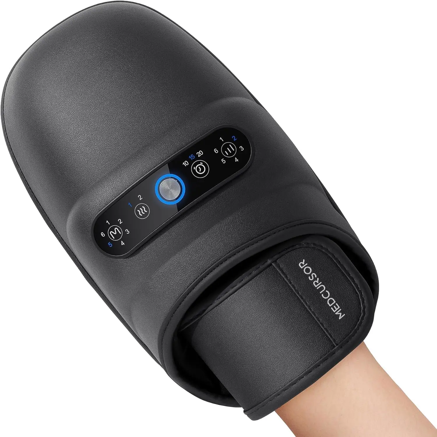 

Rechargeable Hand Massager with Heat & Compression - Relieves Carpal Tunnel, Stiff Joints & Pain from Wrist to Fingers