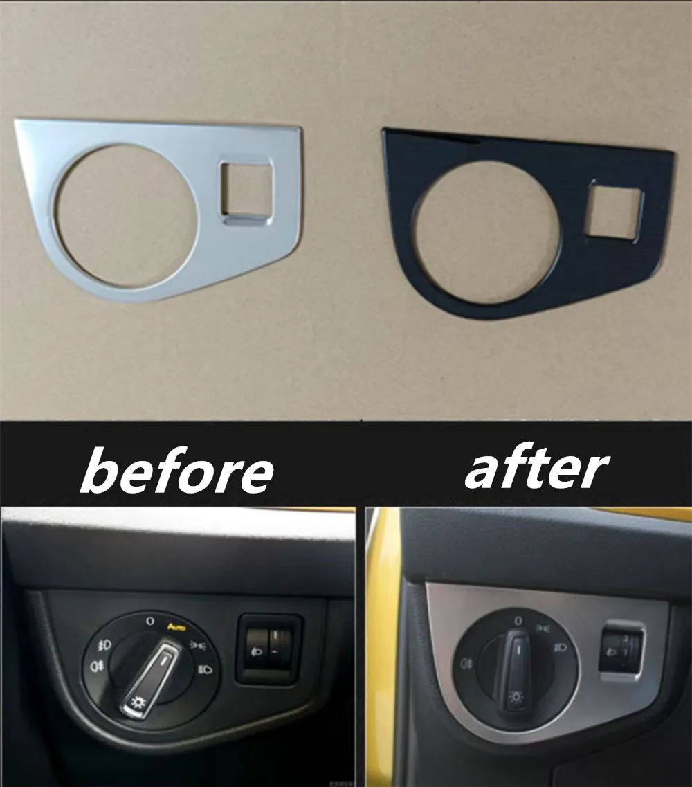 

For Volkswagen VW Virtus Sedan 2023-2026 stainless Steel Car Detector Styling Front Head Fog Light Switch Button Trim Frame