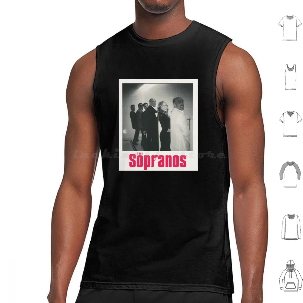 سترة علوية من Sopranos Cast بدون أكمام توني توني سوبرانو توني هوك The Sopranos Sopranos الإيطالية الغوغاء Mobster Hbo Pop