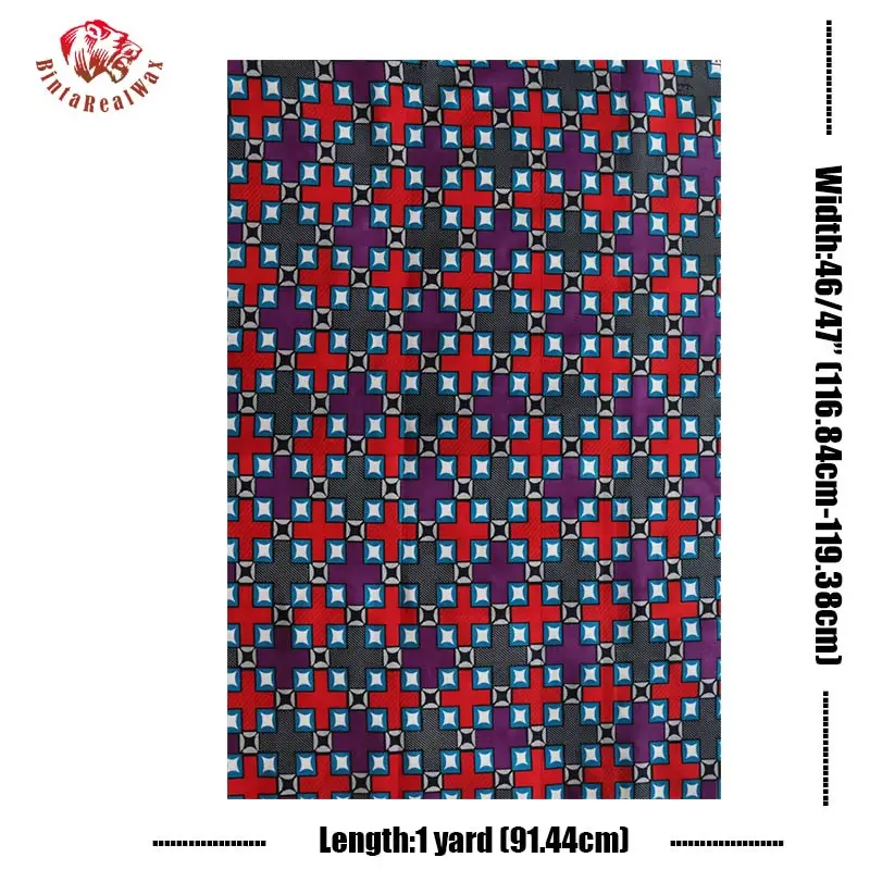 2021 African Ankara Fabrics for Dress Cloth Guaranteed Wax African new Wax bintarealwax100% Cotton African Fabric PL249