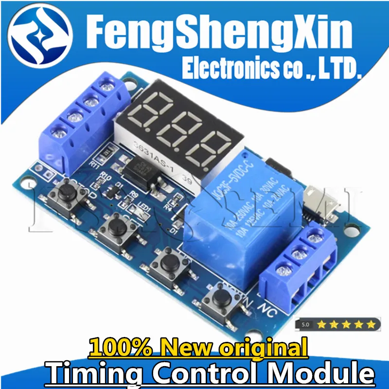 

DC 5V 12V 24V LED Light Digital Time Delay Relay Trigger Cycle Timer Delay Switch Circuit Board Timing Control Module DIY