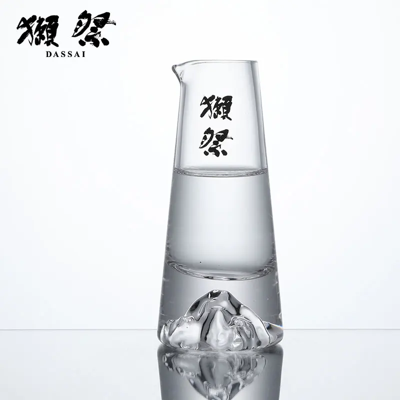 Dassai Japanese Traditional Handcrafted Crystal Sake Bottle Glasses for Cold Sake