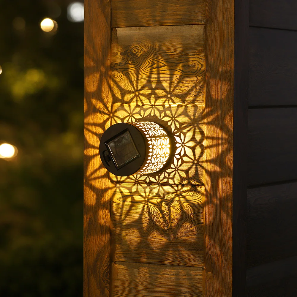Solar Mandala Fence Wall Lights Garden Decoration  Party Courtyard Decoration Solar Garden Light Garden Patio Walkway Decor image 4