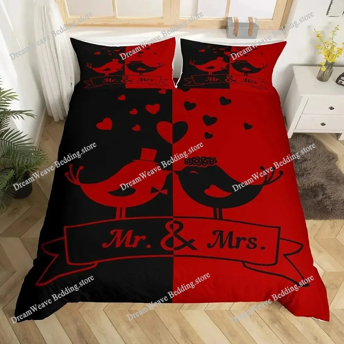 

Couples Birds Bedding Set Duvet Cover 3d Bedding Fashion Design Decoration King Duvet Cover Set Double Bed Set Bedding Sets
