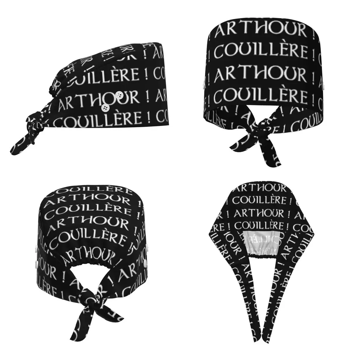 Kaamelott - Arthour Couillette! Chapeau de chirurgien, bonnet de travail pour médecin, bonnet réglable pour infirmières, hommes et femmes, pour dentiste