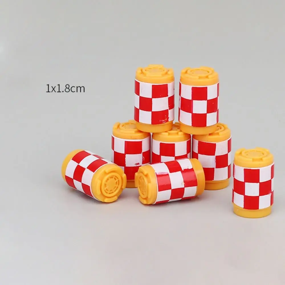 24/40/62PCS Plastic Early Teaching  Cognition Road Block Fences Street Scene Model Mini Traffic Cones Road Signs