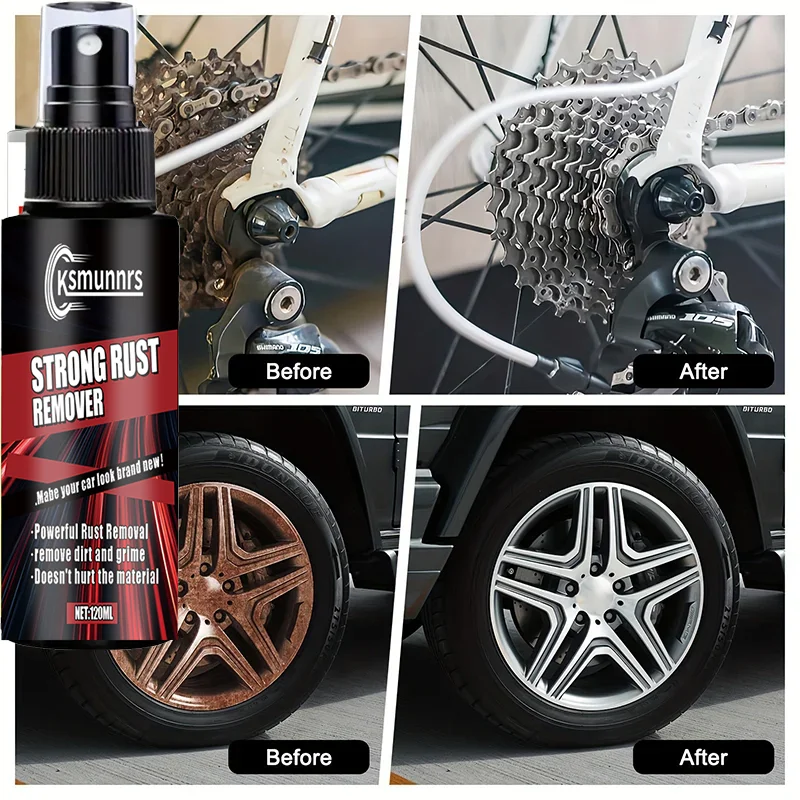 ผลิตภัณฑ์ทําความสะอาดรถจักรยานยนต์ Strong Rust Remover: ตัวยับยั้งสนิมและน้ํามันหล่อลื่นโลหะทรงพลังพร้อมตัวคลายสกรู, สนิมดิสก์เบรก