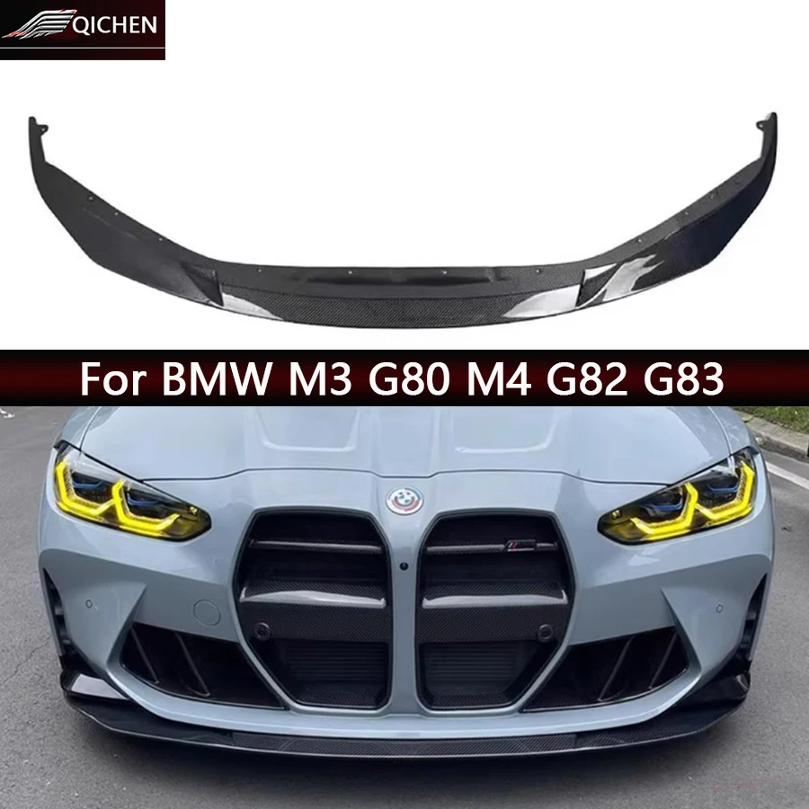 

For BMW M3 G80 M4 G82 G83 Dry Carbon Fiber Front lip Car Front Bumper Diverter Spoiler Diffuser chin Car Accessories Body Kit