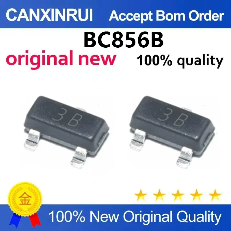 （5pcs-100pcs）New imported silk screen 3B 38 SOT363 BC856BDW1T1G 100mA 65V surface mount transistor PNP