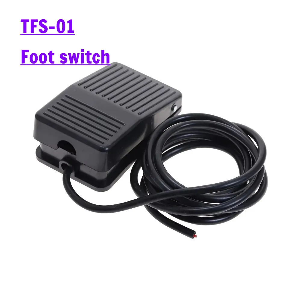 

TFS-01 AC 250V 10A SPDT NO NC Antislip Plastic Momentary Power Foot Pedal Switch w 2M electric wire
