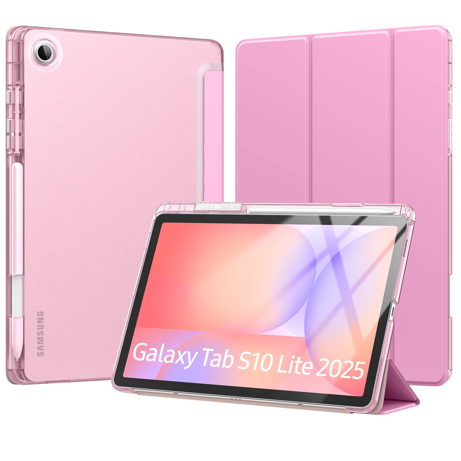 

Чехол MoKo для Samsung Galaxy Tab S10 Lite 10,9 дюймов 2025 [SM-X400/SM-X406B] с держателем для ручки S, тонкий легкий тройной защитный чехол