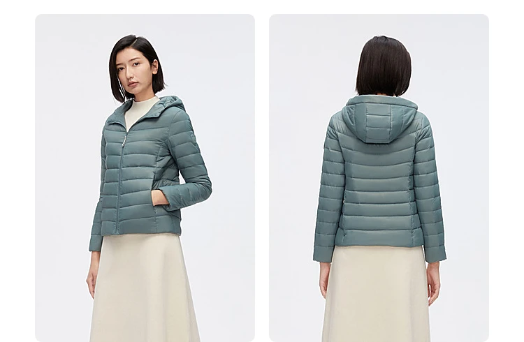 BOSIDENG New 90% Down Jacket for Women Light Jacket Hooded Jacket