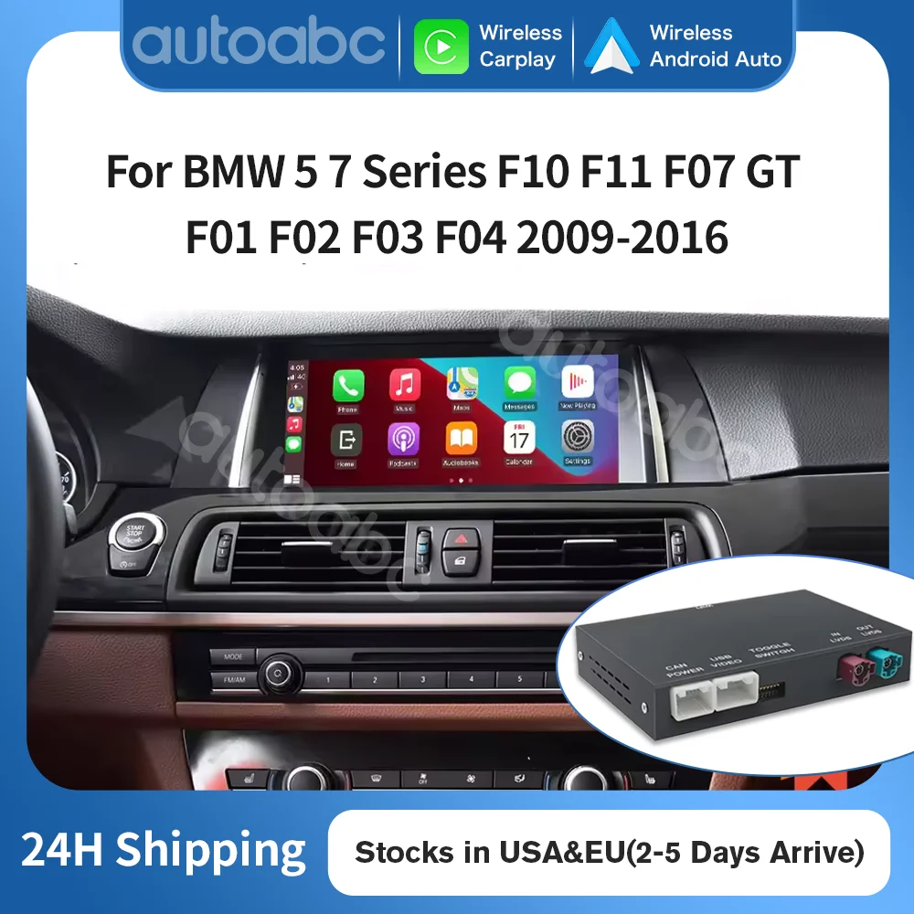 Kabellose CarPlay Android Auto Airplay Schnittstelle für BMW NBT EVO 1 2 3 4 5 6 7 Serie F01 F02 F03 F04 F10 F11 F07 Mirror Link GPS