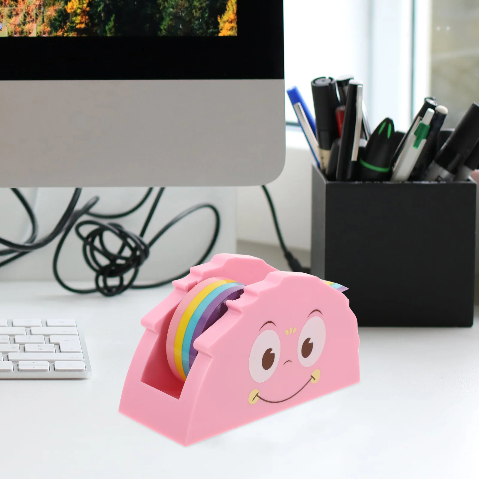 مجموعة واحدة من موزع الشريط الكرتوني الإبداعي، قاعدة ثابتة، سهلة الاستبدال، مثالية لموزع الشريط المحمول للمكتب المدرسي #3