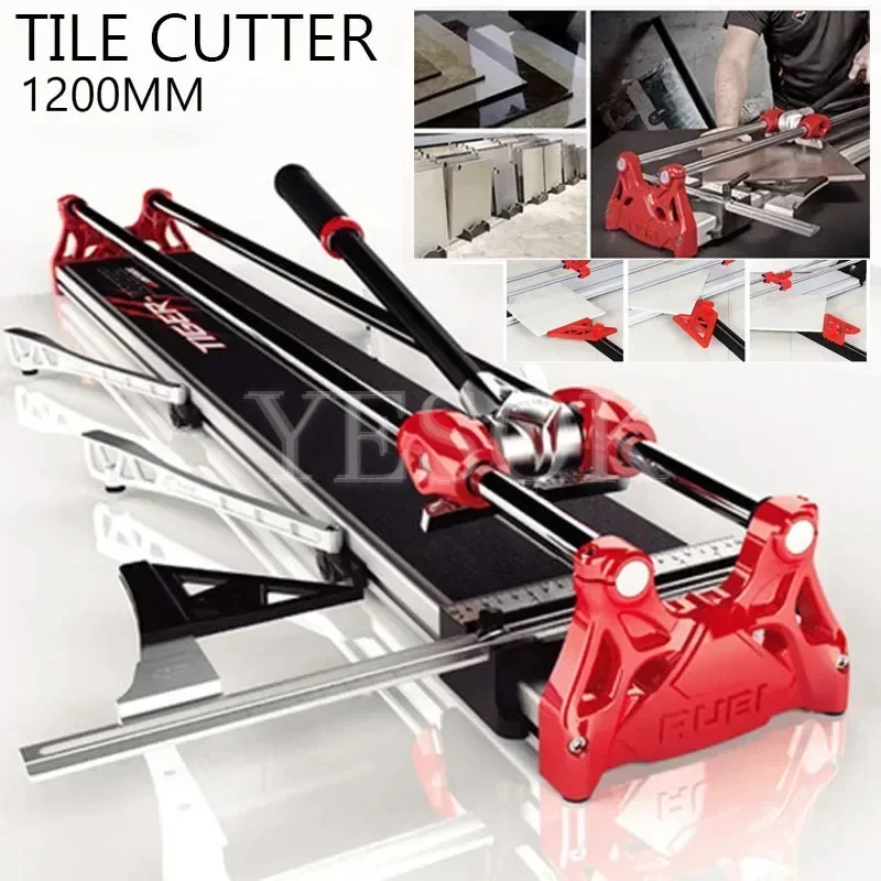 1200MM Tile Cutter Manual Ceramic Tile Cutting Machine Push Type High Precision Workbench Brick Polished Brick Ceramic Cut Tools