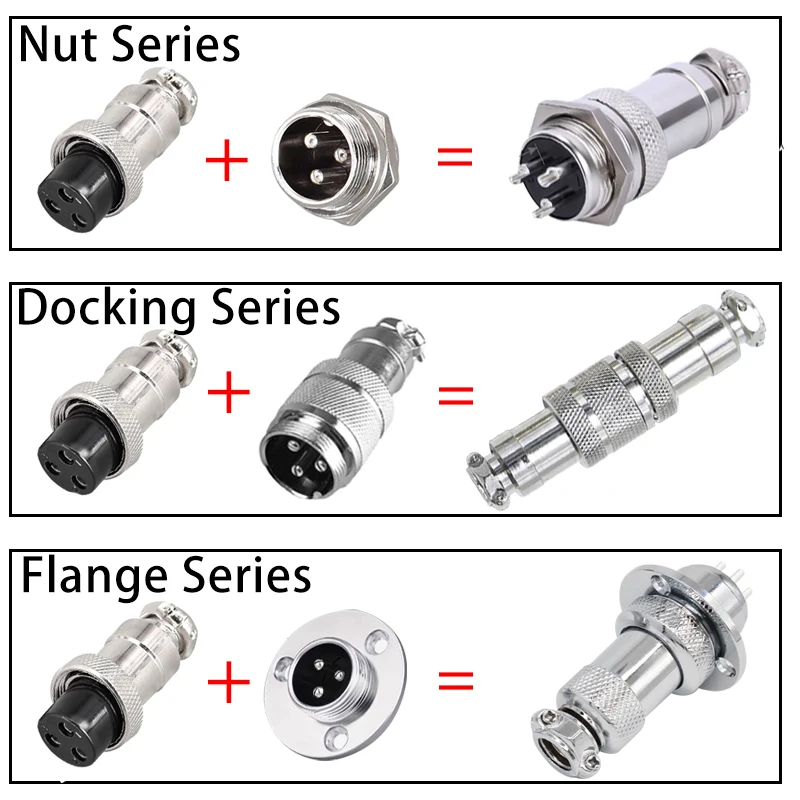 5pcs GX12 GX16 GX20 2 3 4 5 6 7 8 9 10 12 14 15 Pin Docking Aviation Plug Socket Circular Connector