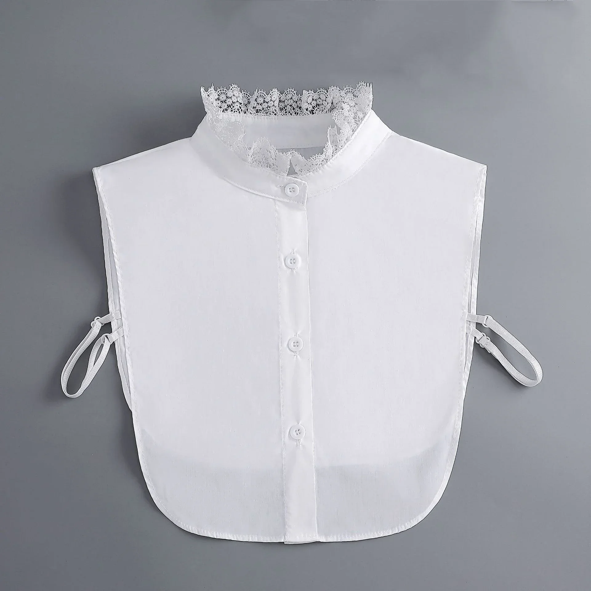 White Lace Ruffles Stand Fake Collar for Women Shirt Blouse Detachable Collars Female Half Shirt False Collar Clothing Accessory