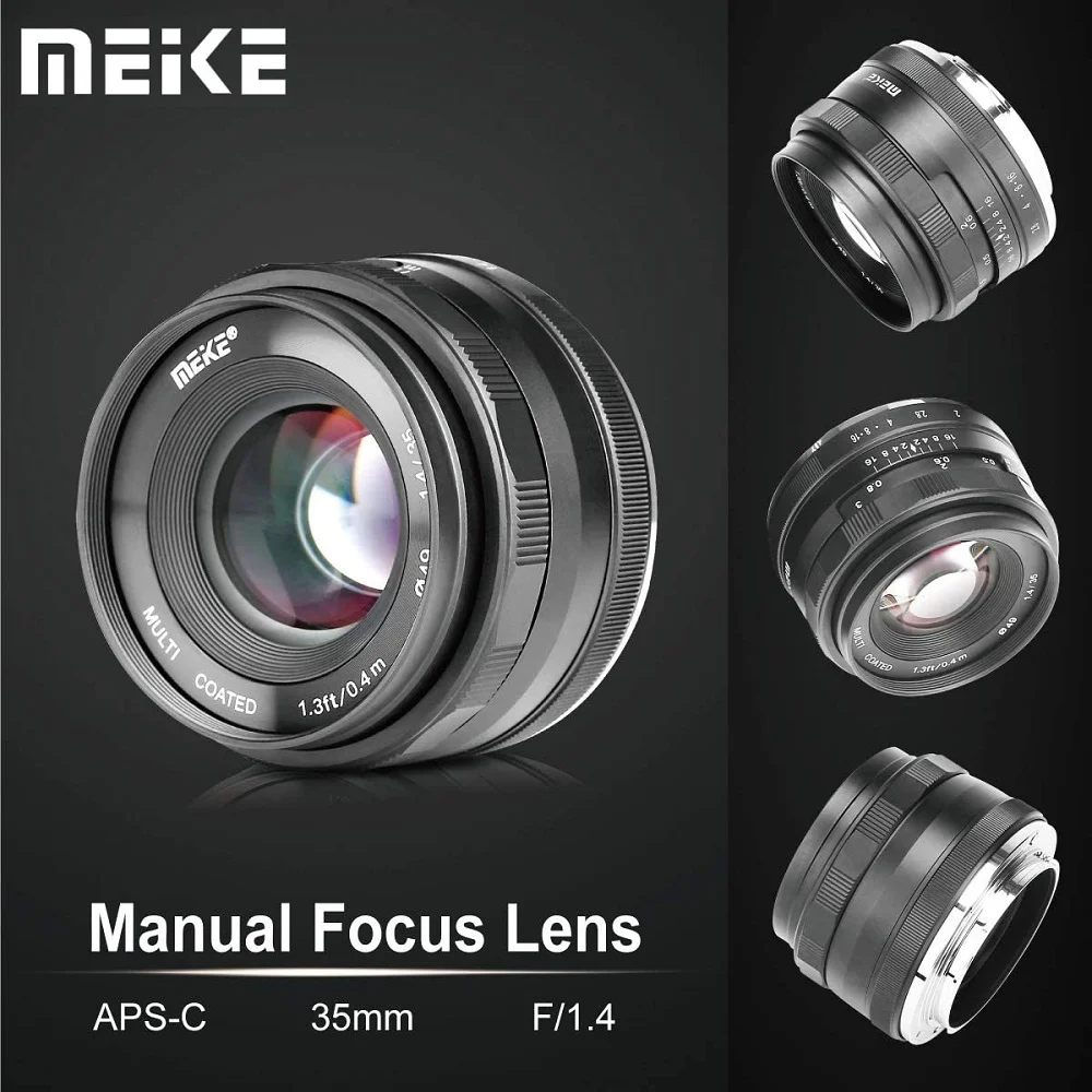 

Meike 35 мм f1.4 телефон с большой ручной диафрагмой для камеры Fuji X