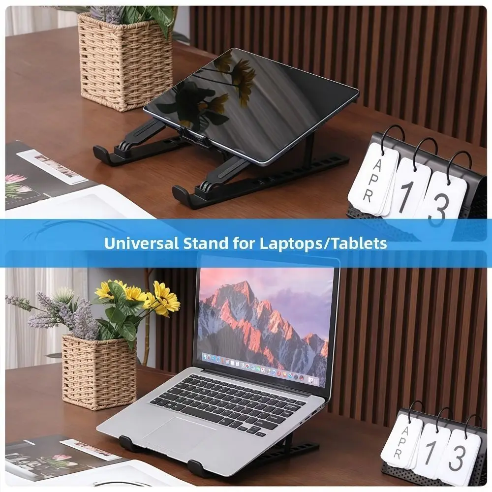 

Universal Laptop Cooling Stand Adjustable Foldable Laptop Lift Stand Multi-High Adjustment with Fan TabletPC Hanging Holder