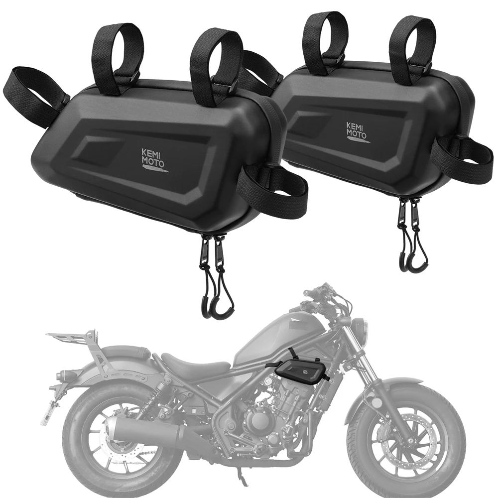 

Motorcycle Side Bag EVA Hard Shell Tool Bag Universal for Honda Rebel 300 500 CMX1100 2017-2025 Side Frame Motorcycle Saddlebag