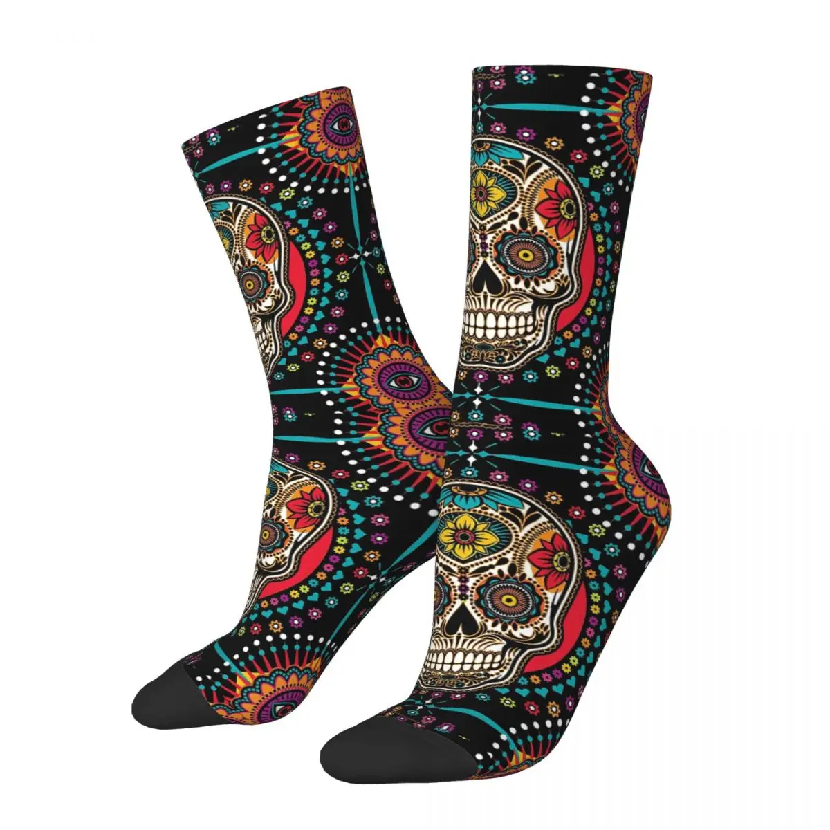 Dia De Los Muertos Day Of The Dead Sugar Skull Socks Sports 3D Print Boy Girls Mid-calf Sock