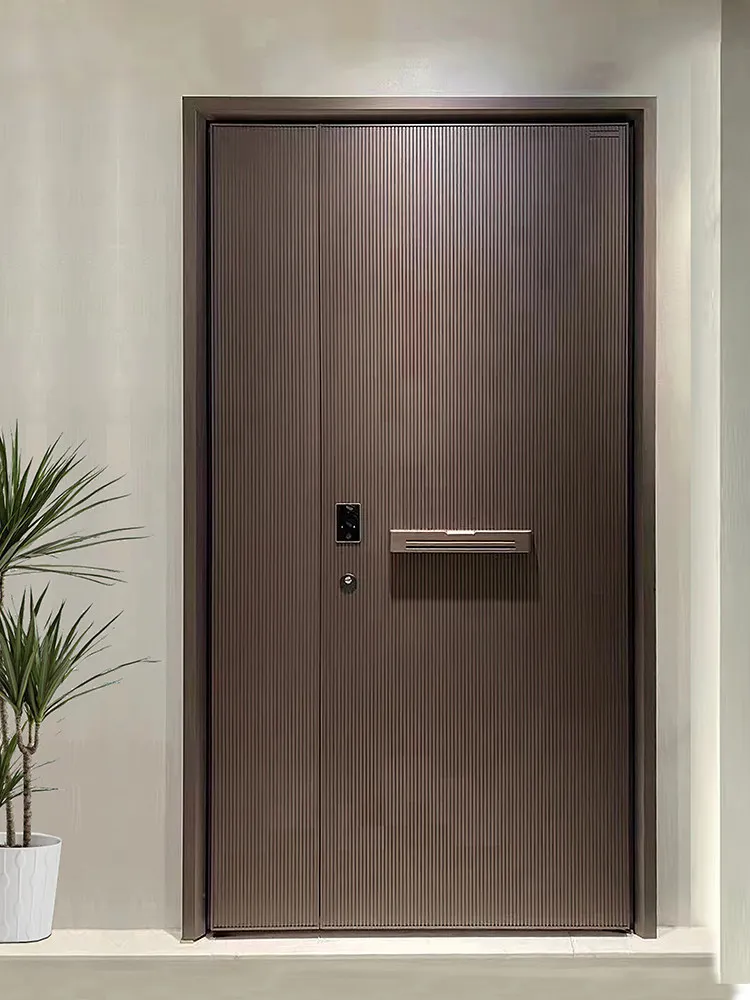 Customized Double-Door Explosion-Proof Cast Aluminum Villa Entrance Door For Residential Projects